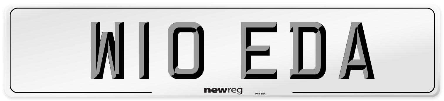 W10 EDA Number Plate from New Reg
